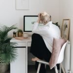 lady at desk